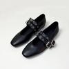 Fashion Fashion Buckle Strap Ladies Mary Janes Flats Shoes Female Shallow Women Ballet Flats Shoes With Height Increasing Footwear