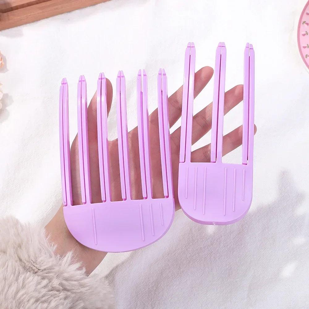 Hair Root Fluffy Hair Clips Lazy Air Bangs Top Styling Curling Barrel Portable Rollers Bangs Clip Plastic Hair Combs Women Girls