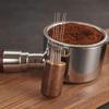 Wood Handle Coffee Clump Dissolver Professional 8 Stainless Steel Pin Miniature Stirring Tool Kitchen Gadget