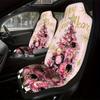2pcs Festive Christmas Tree New Year Celebration Car Seat Covers | Comfortable, Foldable, Universal Fit, Polyester, Machine Wash