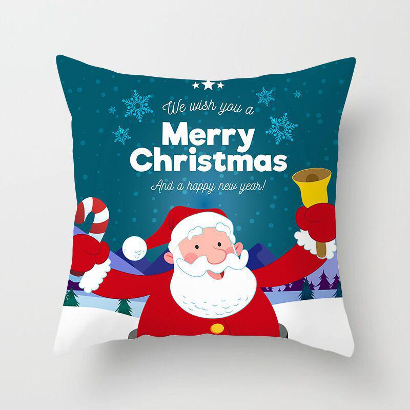 

Новая наволочка с Санта-Клаусом и снеговиком, праздничное украшение для дома, наволочка для подушки 45*45cm