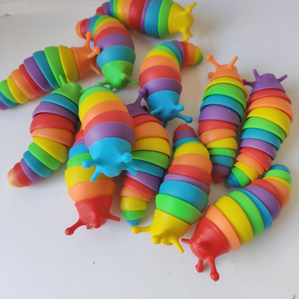 New Douyin-Style Colorful Rainbow Caterpillar Decompression & Educational Toy Slug