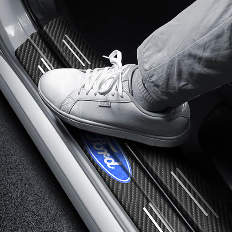 Car Door Sill Threshold Anti Scratch Protector Sticker For Ford Focus 2 3 Fiesta Mondeo Mustang Transit Fusion Kuga Accessories