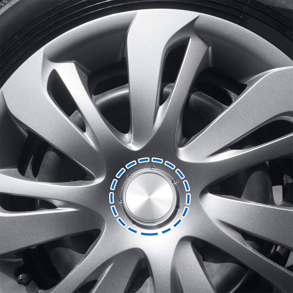 4x For Wheel Center Cap Universal Rim Chrome Hub Cap 60mm No Logo Silver Base
