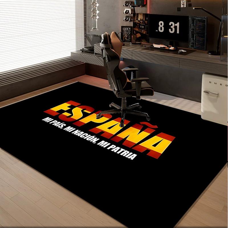 1PC rug Spain Coat Of Arms Carpet, Chair Rug,Area Rug for Office Bedroom living rooms bedroom, Doormat decor Christmas fan gifts