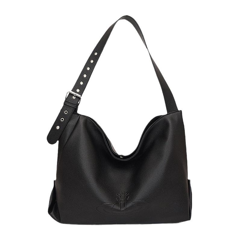 2025 Autumn and Winter New Simple and Fashionable Versatile Shoulder Messenger Bag Bag Large Capacity Tote Bag Spaceship Women's Bag Tide