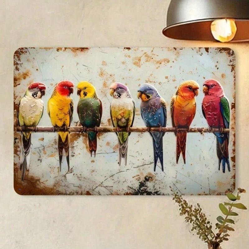Metal Poster Vintage Bird Animal Retro Wall Art