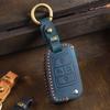 Leather Car Key Case For Vw Volkswagen Golf Vii Mk7 Gti Jetta 4 Buttons Flip Keychain Hoder Remote Control Fobs Protector Cover