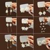 Fashion Trend White Acrylic Flower Drop Earrings Female Alloy Tassel Chain Pendant Earrings Korean Wedding Earrings