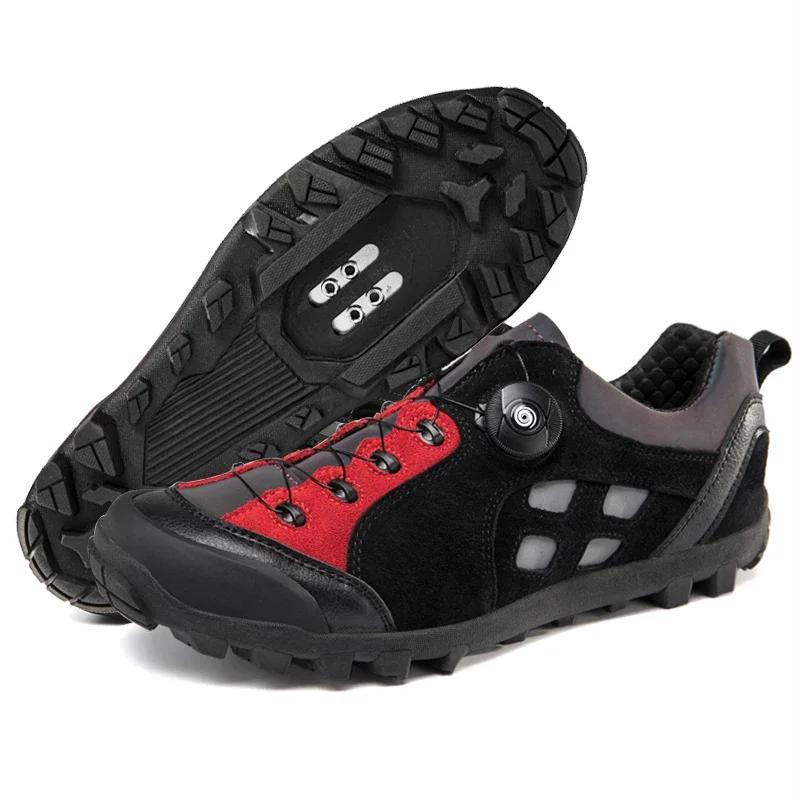 2026 Mountain Bike Shoes Men Cycling Sneaker MTB Cleats Shoes High Quality Male Sports Off Road Bicycle Boots Flat SPD Footwear
