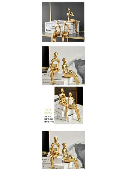 Luxuriöse abstrakte sitzende Figur Ornament zur Heimdekoration