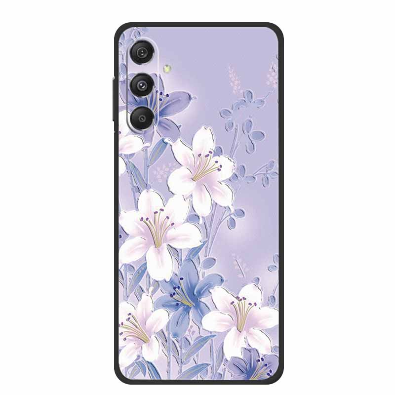 3D Emboss Case For Samsung Galaxy A16 5G Phone Case Coque Flowers Soft Silicone Back Cover For Samsung A56 A36 M16 F16 A26 Case