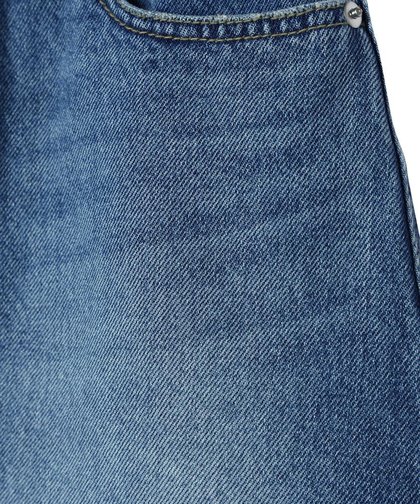 Yuhee Youhee Lettering Denim Mini Skirt Blue