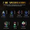 7Pcs Glowing Polyhedral Dices with Charging Box Rechargeable LED Colorful Light Electronic Dices for Role Playing Game