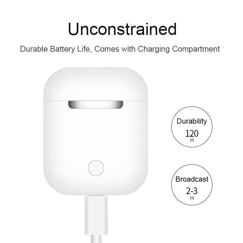 אוזניות אלחוטיות I12 Bluetooth 5.0 Touch ספורט אוזניות סטריאו עם תיבת טעינה לאייפון Xiaomi Huawei Samsung Android Phone