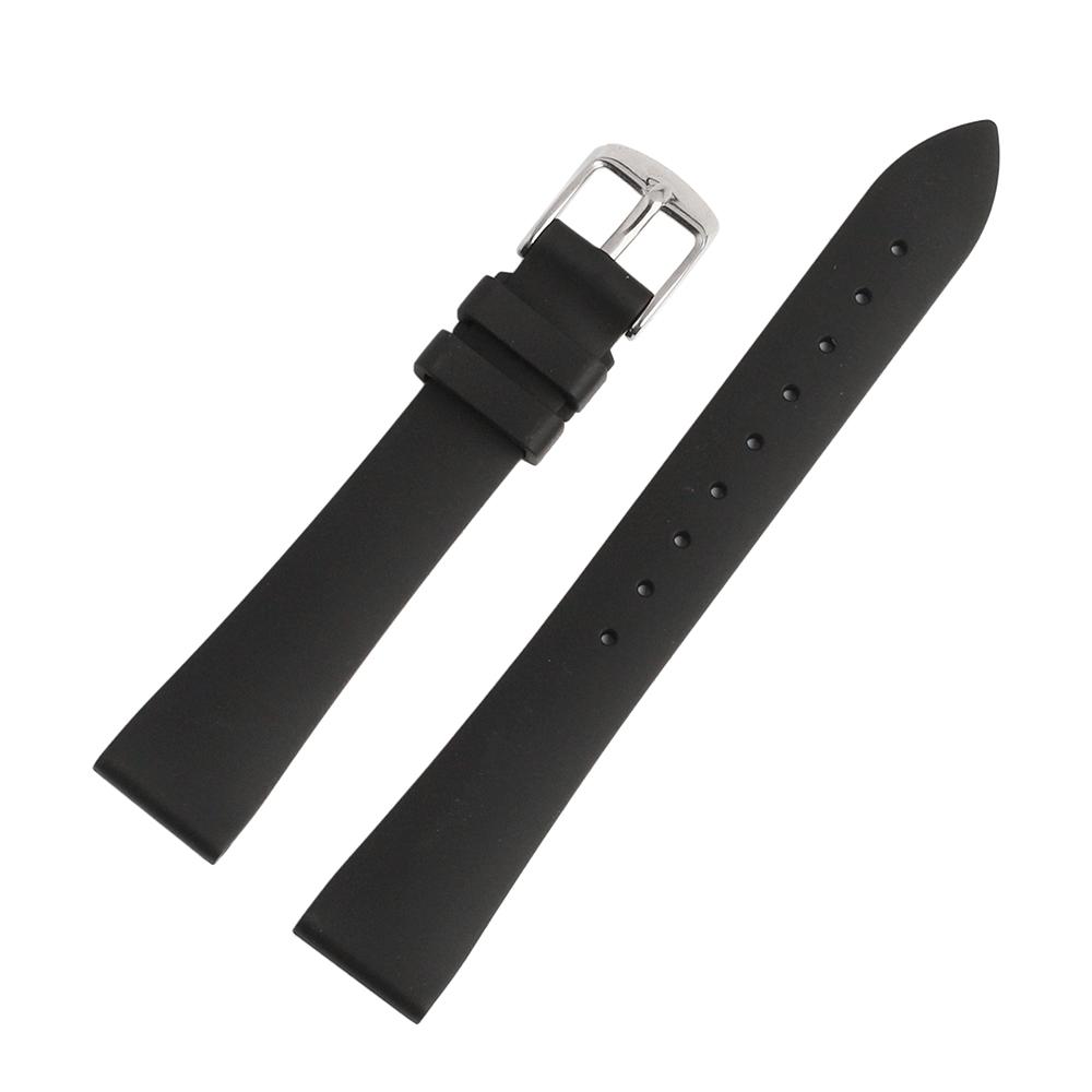 

14mm 15mm 16mm 17mm 18mm Fluoro Watch Strap High Quality Rubber Waterproof Sport Watch Band For Women Men Universal Watchband 18mm чорний