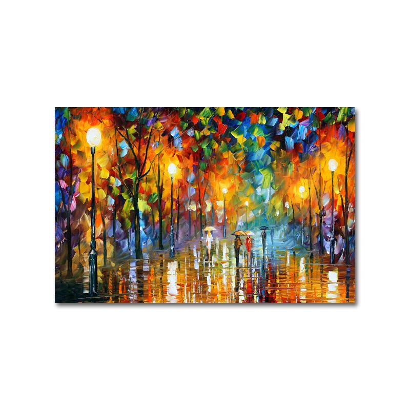 

Деревенский пейзаж, картина маслом, абстрактный дом и дерево, холст, картина для гостиной, коридора, офиса, украшения дома, фреска 30X40cm No Frame