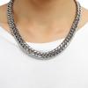 HNSP 316L Stainless Steel LA Cuban Link Chain Necklace For Men Jewelry Thick Heavy Chain 8/10/12/14MM Punk Rock Accessories