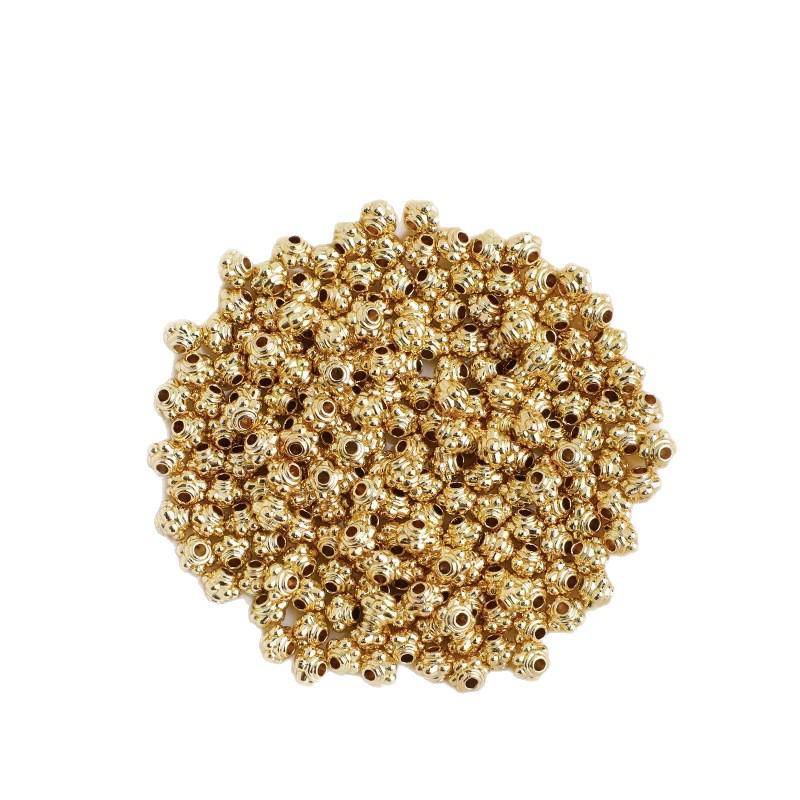 14K Gold-Filled Color-Preserving Snowflake Spacer Beads for DIY Bracelets