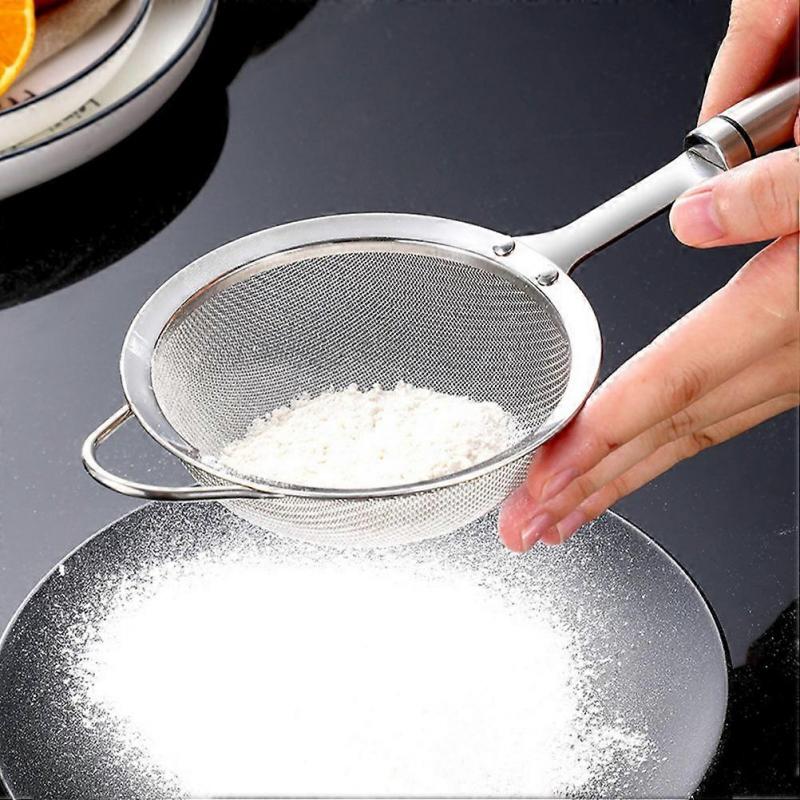 Metal Sieve Strainer Small Metal Soup Strainer Juice Filtering Home Users 2Pcs