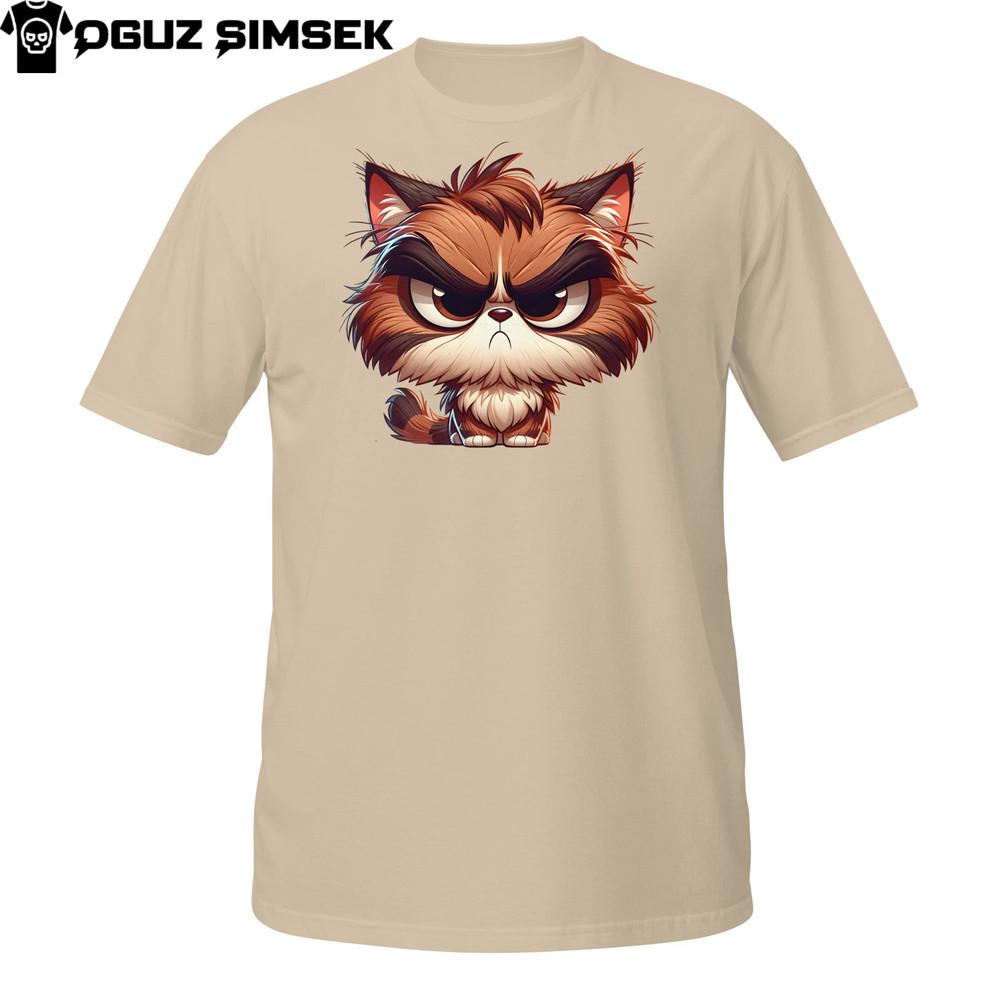 

Grumpy Cat T-Shirt – Angry Cartoon Kitten with Attitude for Cute Rebels Unisex 3XL