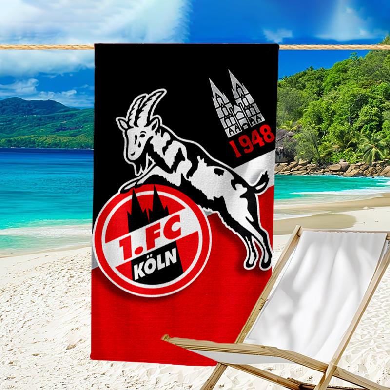 Goat Football Club Koln Beach Towel - Soft, Absorbent Microfiber, Lightweight, Ideal for The Beach, Parties, Travel, Camping Fan Gifts