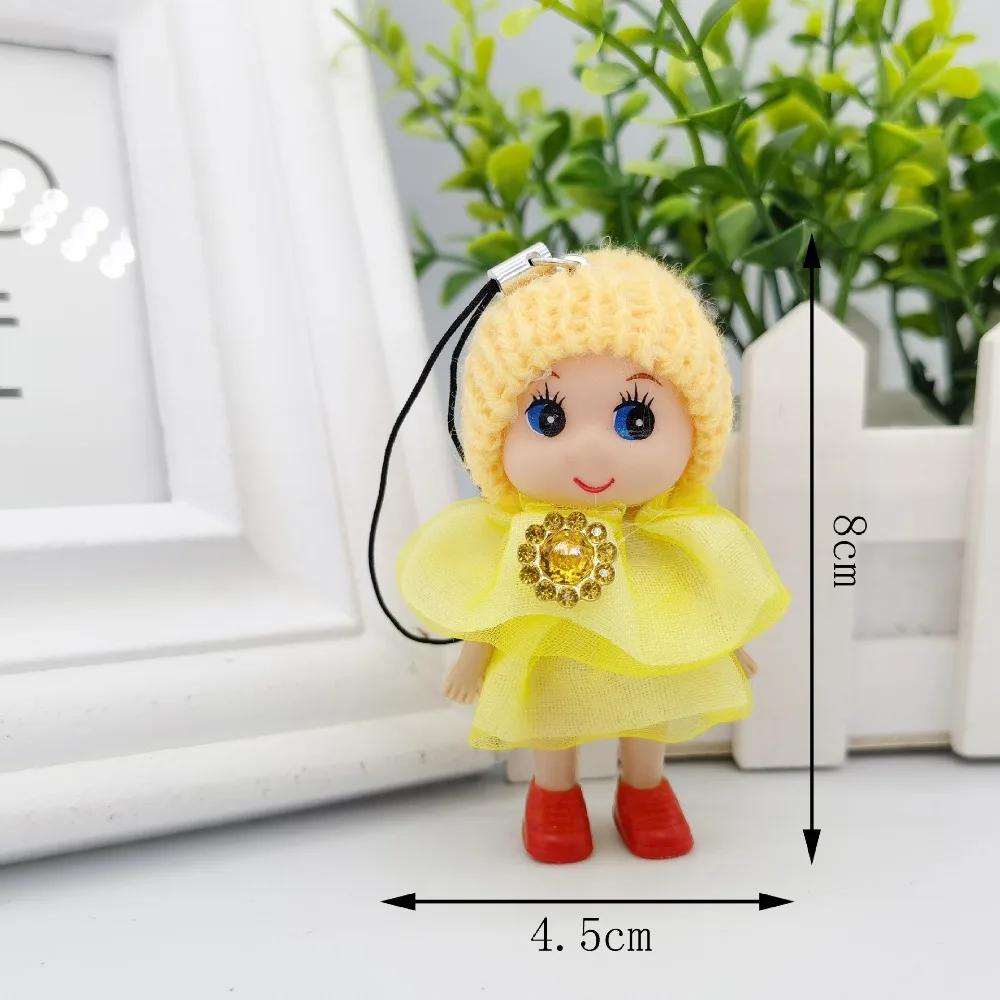 5 buc 8cm Pălărie Mini Jucării Păpușă Fată Clown Colorat Pandantiv Telefon Mobil Păpuși Cadou Nuntă Accesorii Păpușă Email poupée blythe