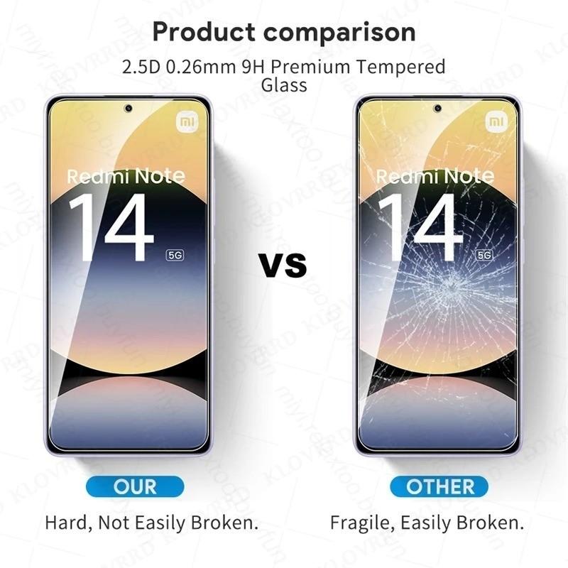 For Xiaomi Redmi Note14 13 12 11 10 9 8 Pro 15C 14C 13C A5 A3 12s 11S 9s 10s 12C 10 2022 10C 10A 9A 9C5G 9D Protective Tempered Glass Screen Protector