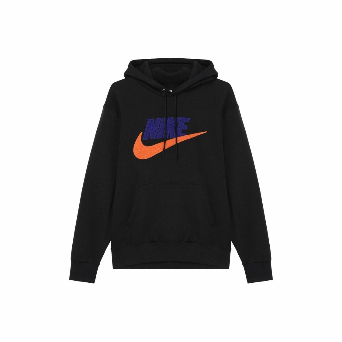 Nike Letter Logo Print Long Sleeve American-Style Sweatshirt for Men Black M