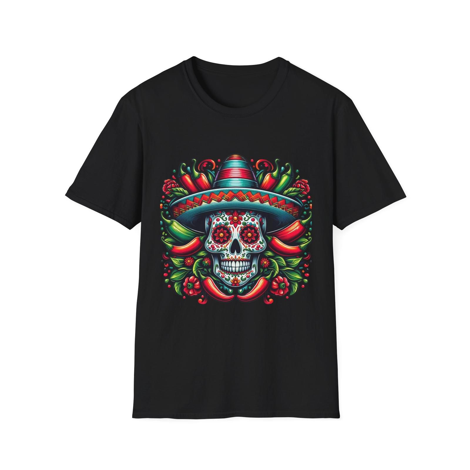Colorful Day of the Dead T-Shirt, Halloween Apparel, Sugar Skull Shirt, Festival S