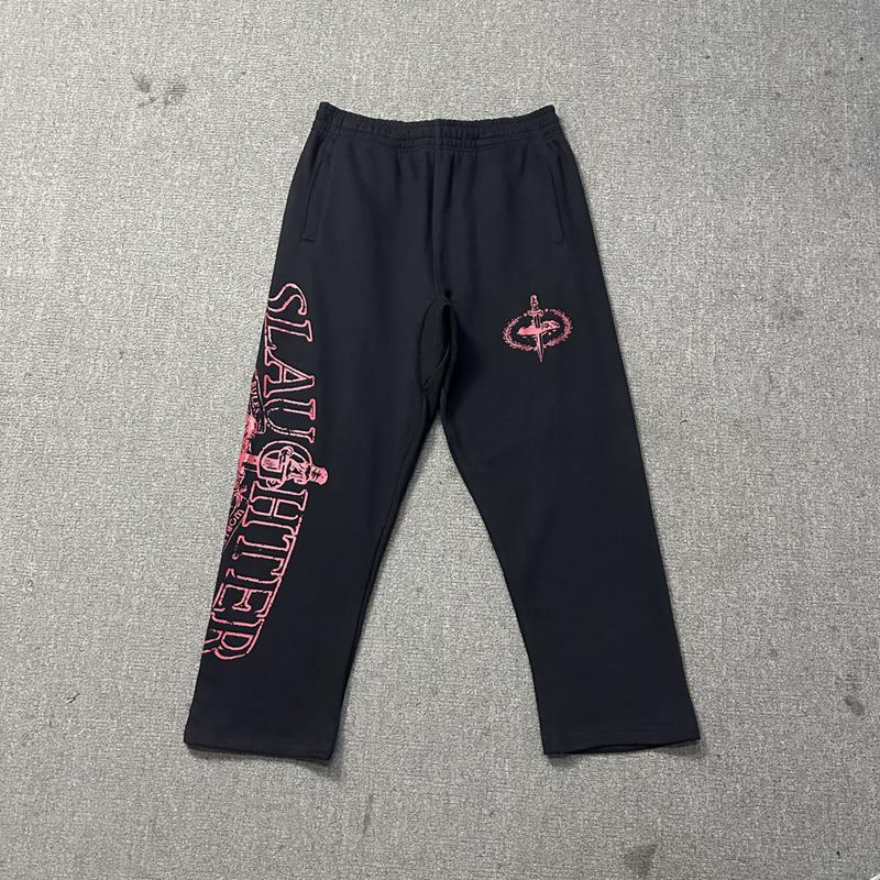 Corteiz Набор: Свободный кардиган-худи с ретро-принтом  Devil s Island  и брюки S