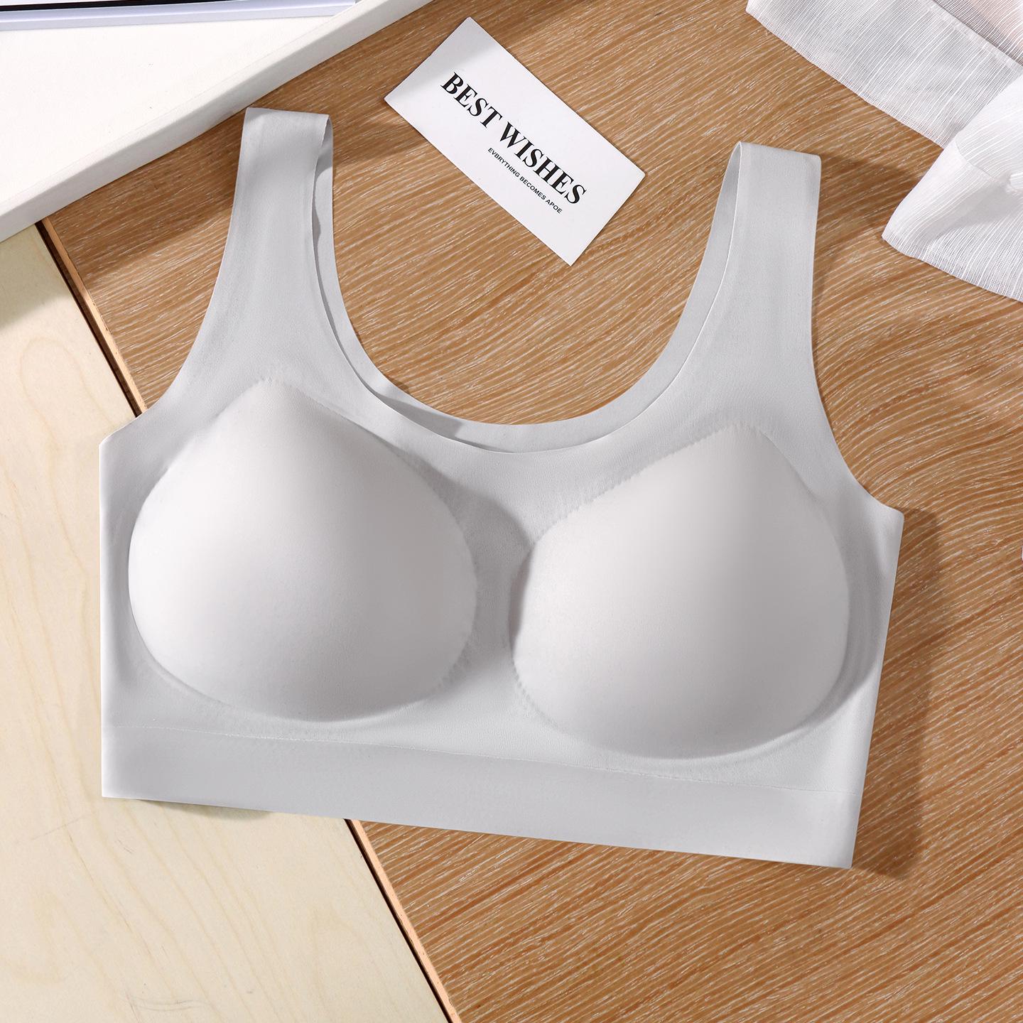 

Plus Size Seamless Supportive Back-Smoothing Bra M світло-сірий колір