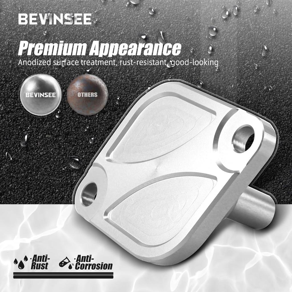 Bevinsee Oil Thermostat Housing Lid Cover Compatible with BMW N54 N55 S55 Engine E90 E91 E92 E93 E60 E61 E82 E84 E88 E89 335i 335is 435i 535i 135i