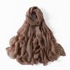 New Cotton Linen Scarf For Women Girls Students Autumn Classic Solid Color Scarves Retro Soft Foulard Viscose Female Wrap Shawls