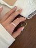 Adjustable Sleek Geometric Wave Ring For Women Stylish S925 Silver Plated Everyday Accessory