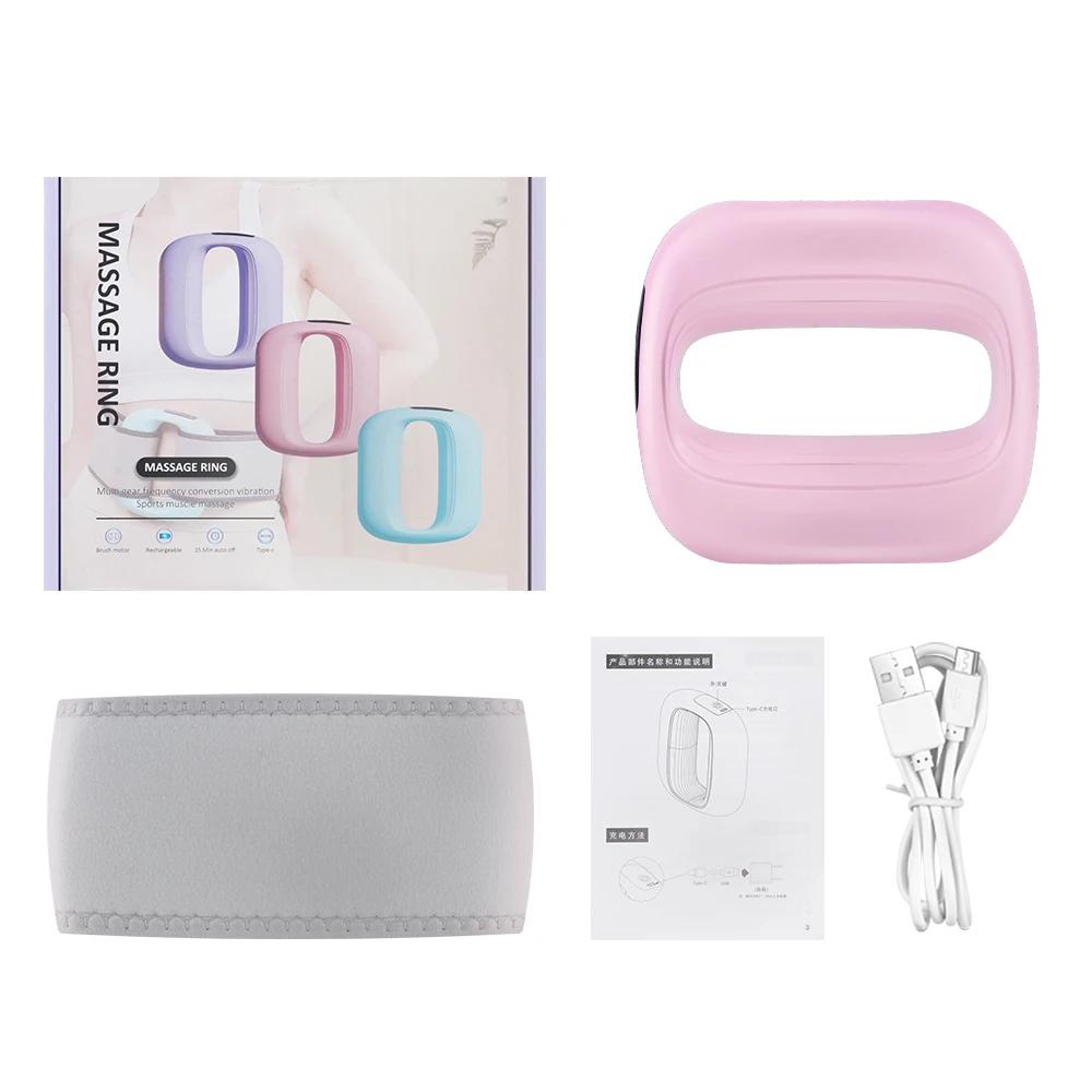 

Fascia Gun Расслабляющий мышечный массажер Профессиональный перезаряжаемый высокочастотный вибрационный жиросжигающий фасциальный массажер Мини-кольцо для йоги розовый