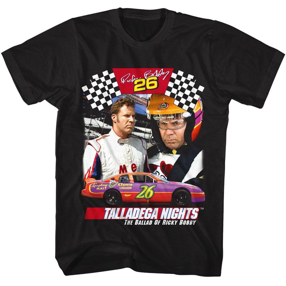 Talladega Nights Ricky Collage Black Movie Shirt XXL