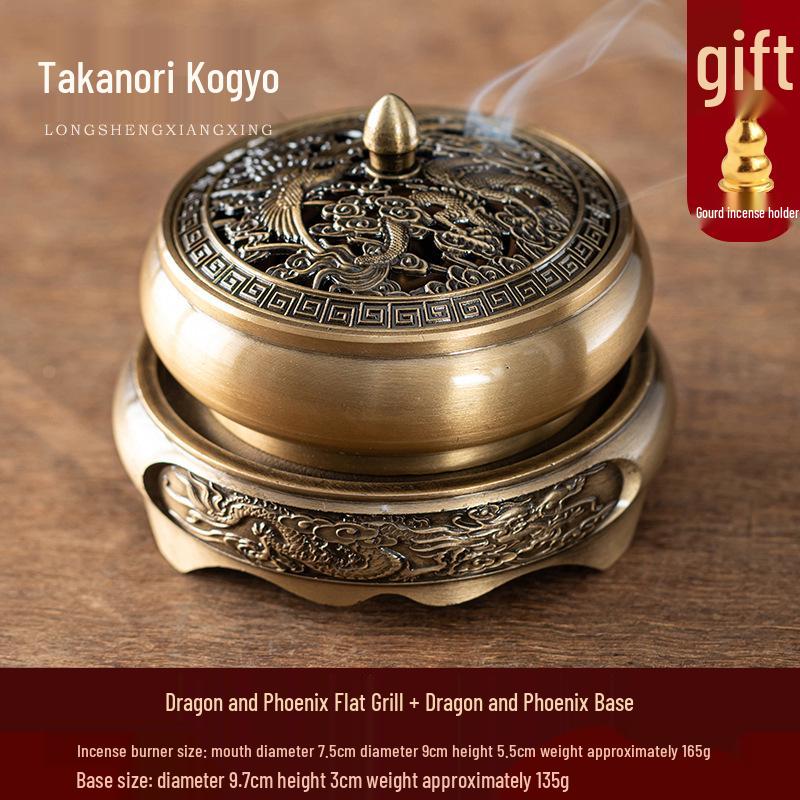 Antique Bronze Incense Burner for Indoor Use - Three-Legged Chinese Zen Aloeswood & Sandalwood Burner for Tea Ceremony & Aromatherapy.