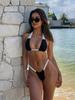 Sexy Bow Tie Back Halter-cou Bikini Ensemble Maillot De Bain Taille Haute À Lacets Beachwear 2024 Bikinis Femmes Maillots De Bain Maillot De Bain 2 Pièces Ensembles LB05