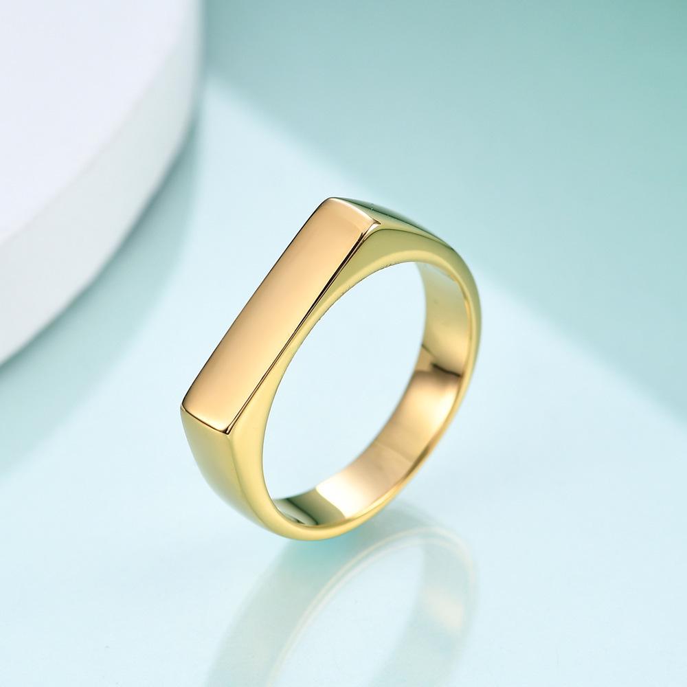 European 4MM Sleek Stainless Steel Ring - Fashionable, Versatile, and Simple Design
