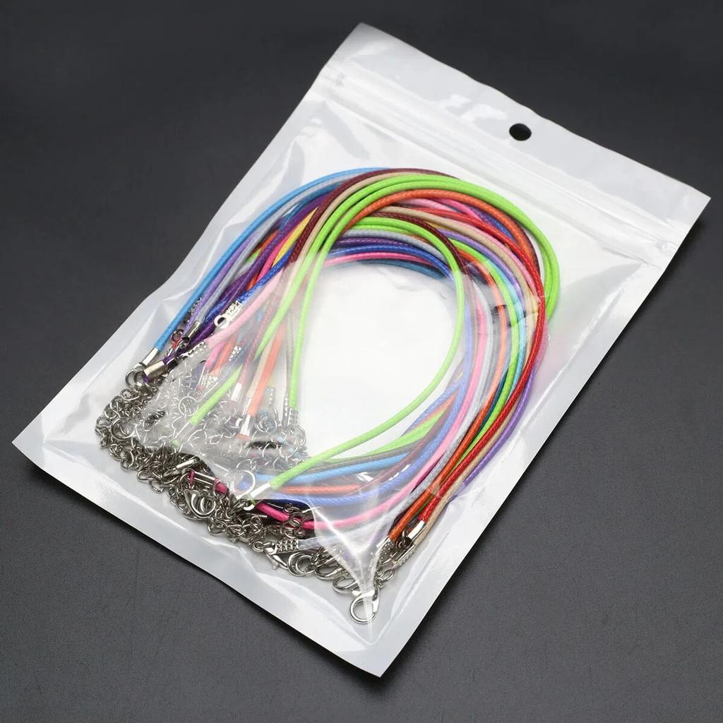 20Pcs/Box Chain Necklace Mix-Color Wax Line For Jewerly Making DIY Necklace Accessory Size 45+5 Cm