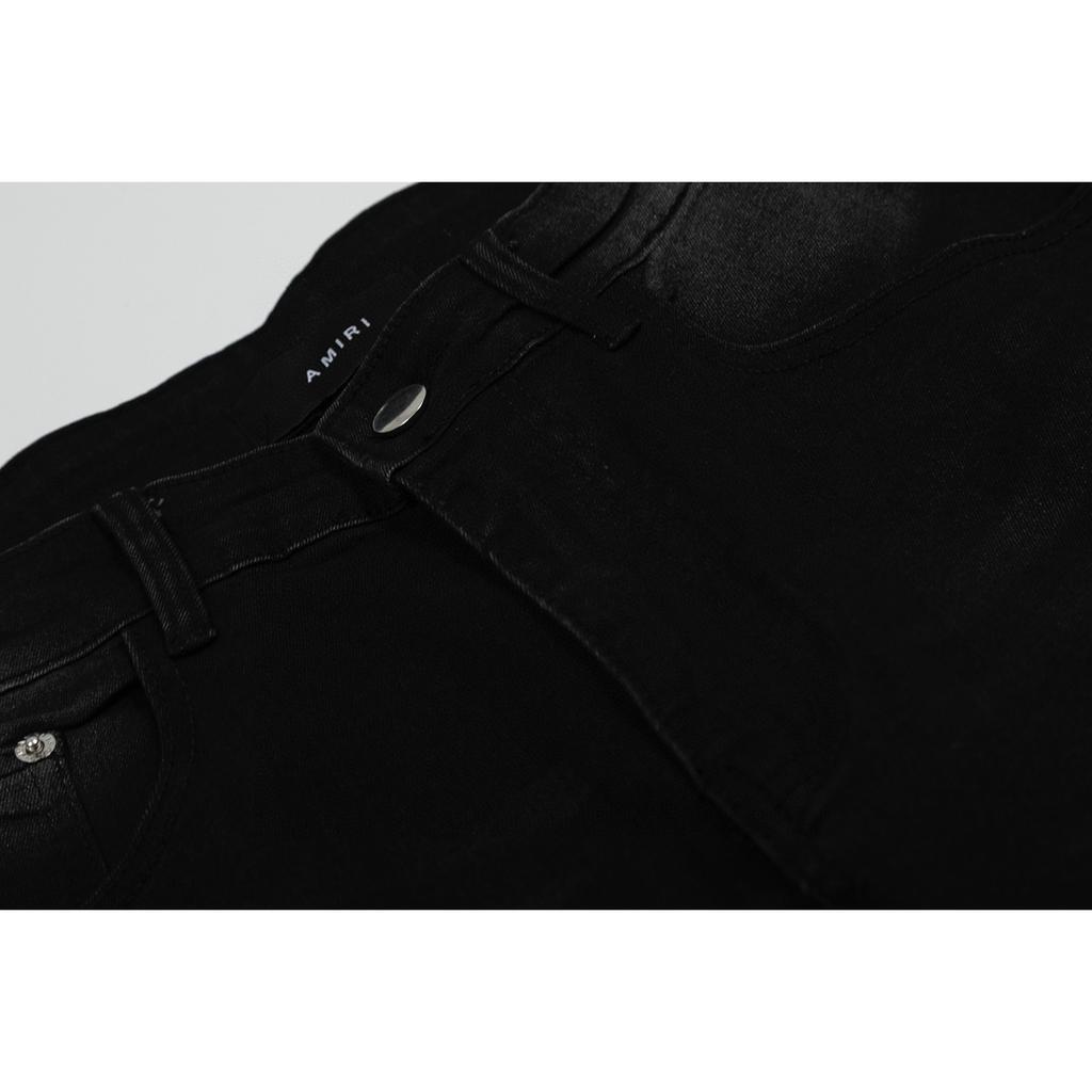 M51 Blugi Trendy Stil American pentru Bărbați și Femei cu Petice din Material Textil, Găuri, Broderie, Pantaloni Casual și la Modă High Street