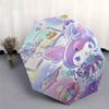 Kuromi,Fairy Tale Automatic Folding Umbrella-Simple 8-Rib Design, Bright Cartoon Pattern, Durable Iron Frame, Suitable For Travel, Outdoor,