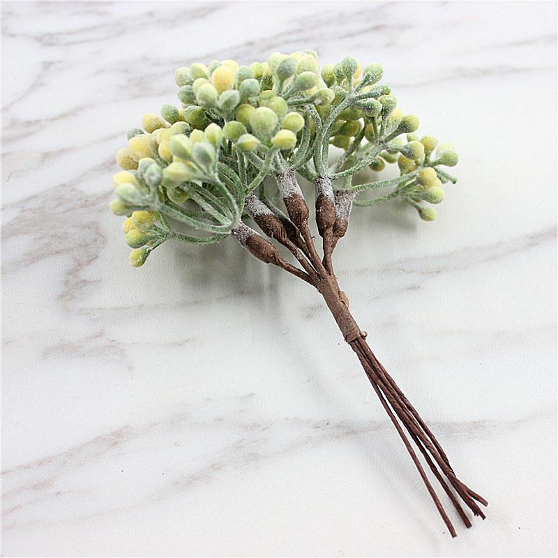 Fake Branches Simulati Leaf Wedding Props Home Artificial Landscaping Pine Needle Berry Hang Frost Flower Tree Branches Leaves
