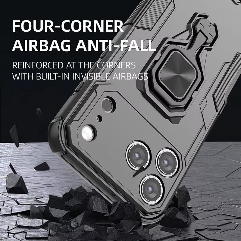 Matte Armor Kickstand Bracket Holder Case For For Iphone 17 13 15 14 16 Pro Max Plus 16e Shockproof Cases For For Iphone Air Accessories