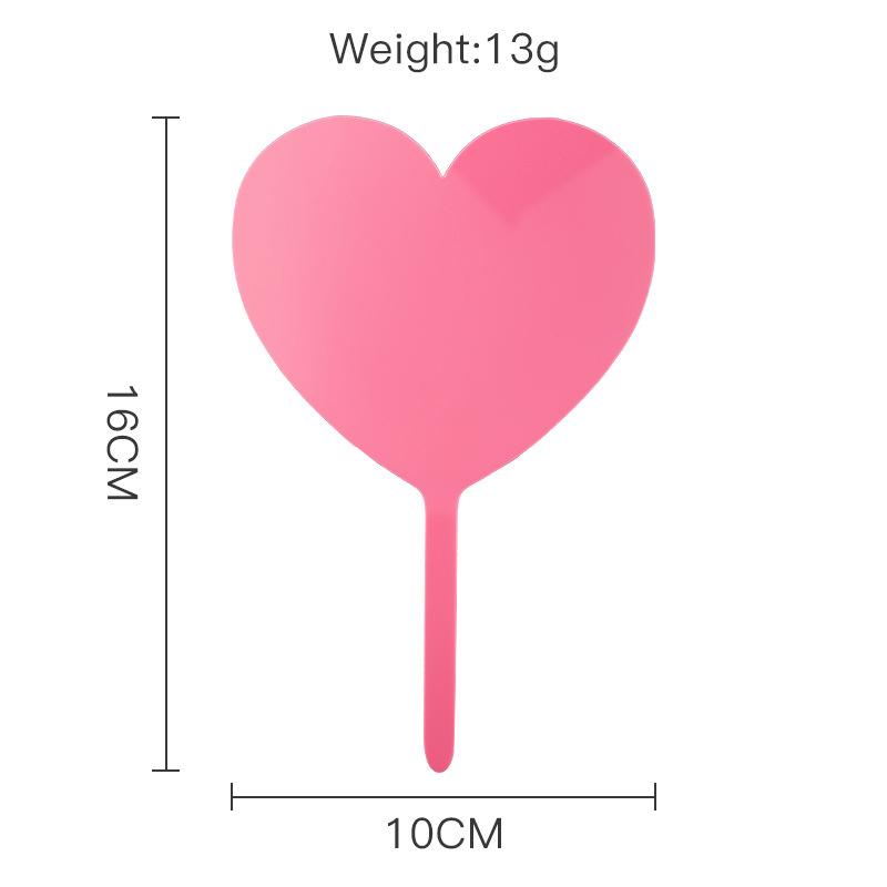 1PC  For Birthday Party Decoration Blank Wordless Circular Heart-shaped Chocolate Cake Dessert Plugin
