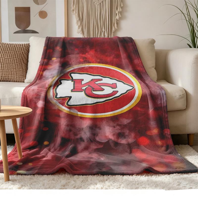 kansas city chiefs Soft and comfortable flannel Suitable for sofas living rooms outdoor camping travel and also makes a great anniversary gif