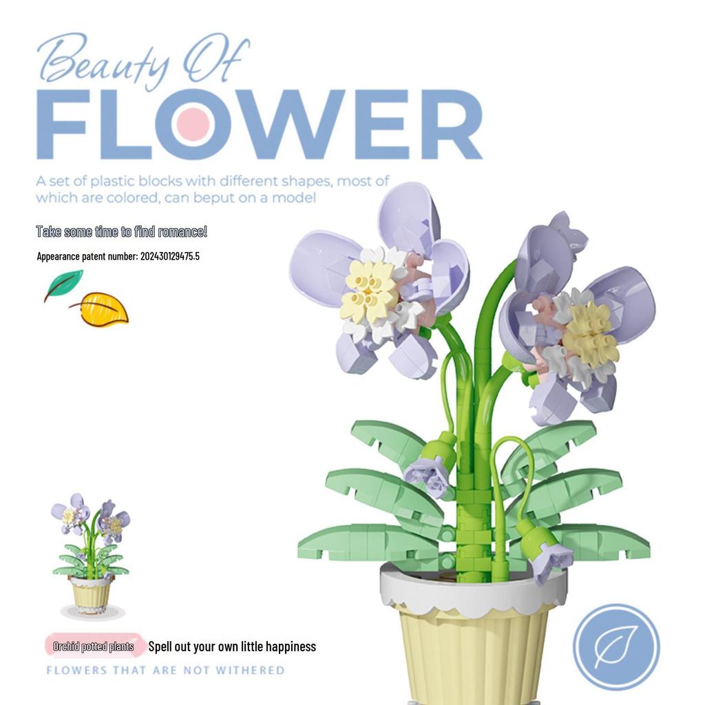 Bionic Eternal Flower Building Blocks: Sunflower and Rose Assembly Toy for Children