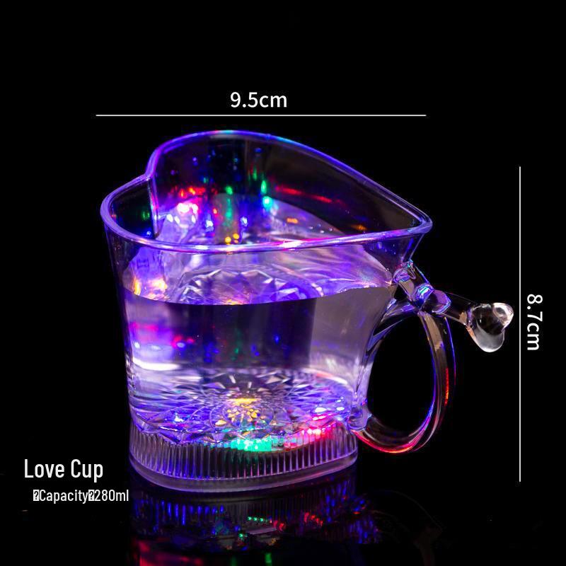 Bicchiere d'Acqua LED Laccato Sette Colori: Si illumina quando riempito