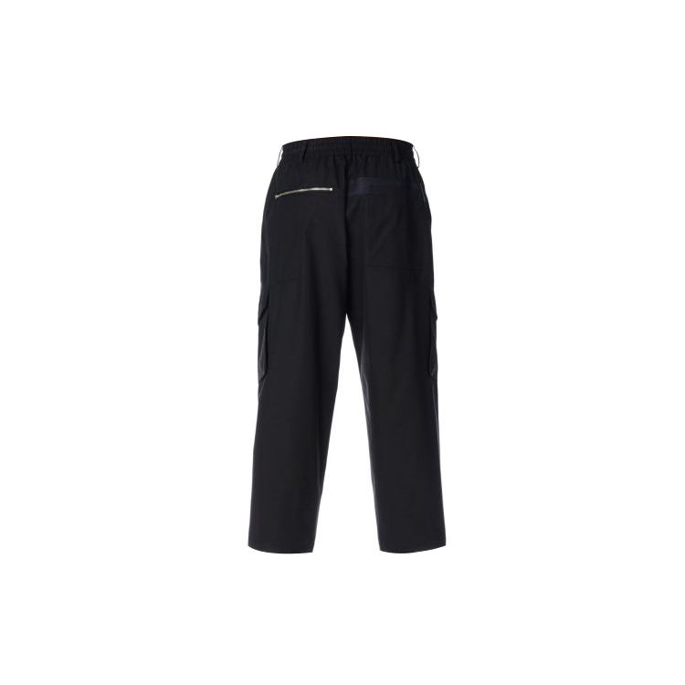 Y-3 Solid Color Minimalist Drawstring Casual Long Pants Unisex Pants Black H63076